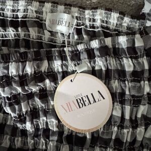 Little Mia Bella Black and White Checkered dress